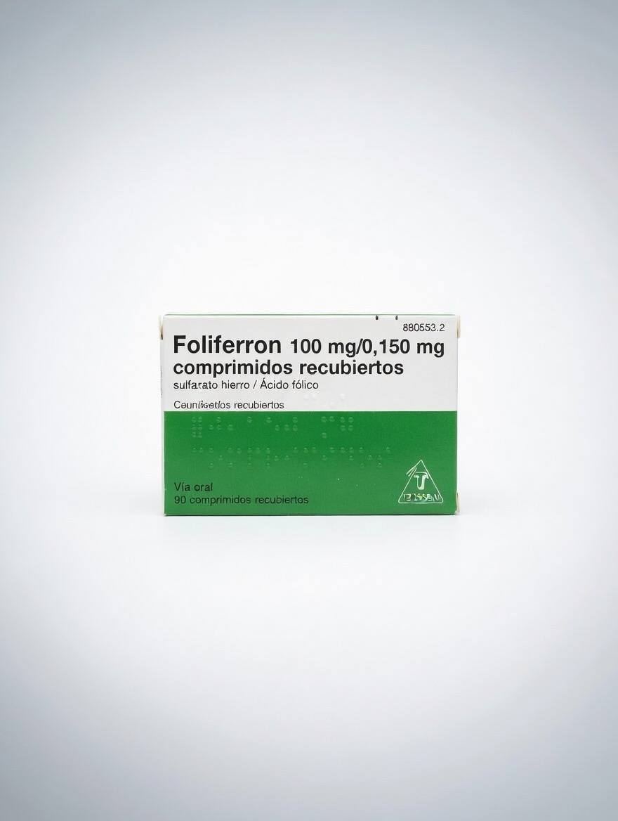 Фолиферрон 100 мг / 0,150 мг — железо и фолиевая кислота, 90 таблеток