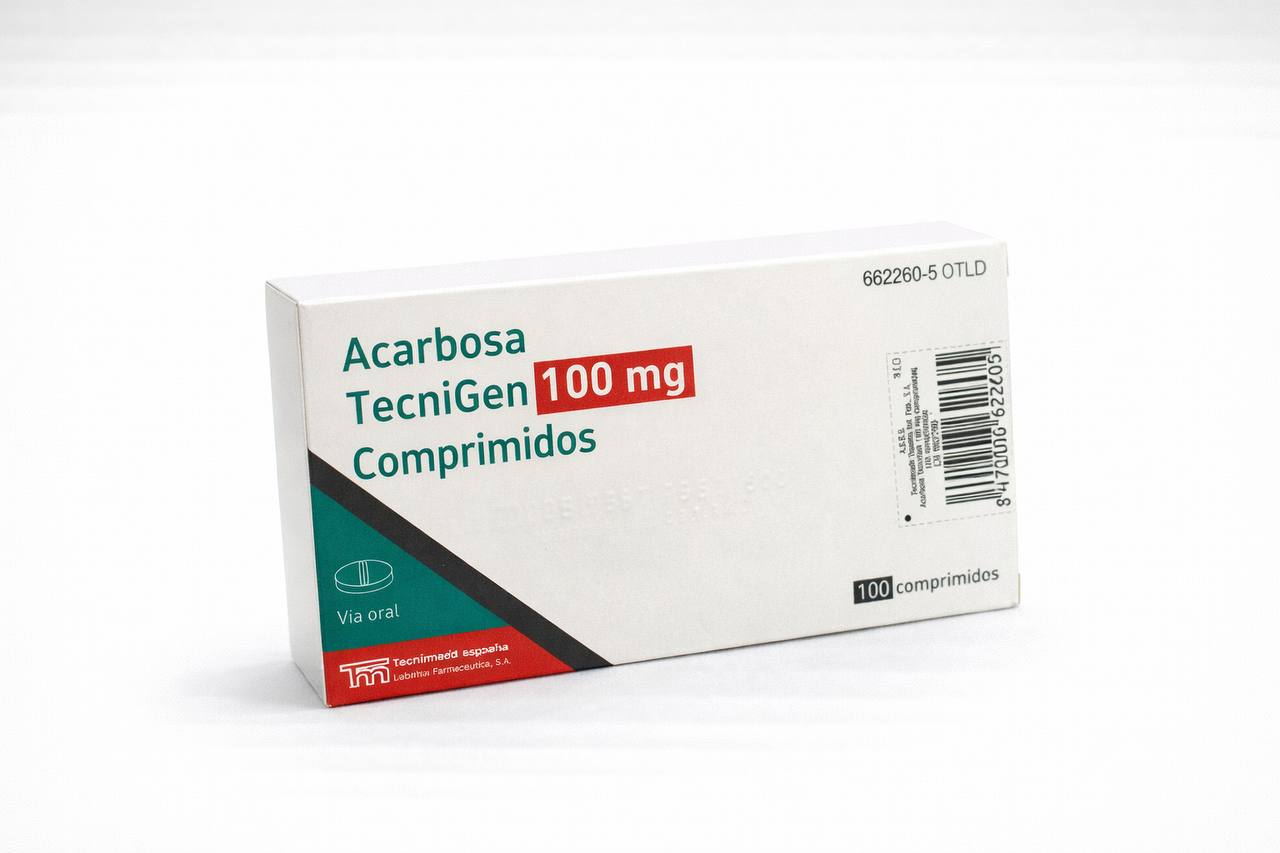 Acarbosa TecniGen 100 mg comprimidos / Акарбоза TecniGen 100 мг таблетки