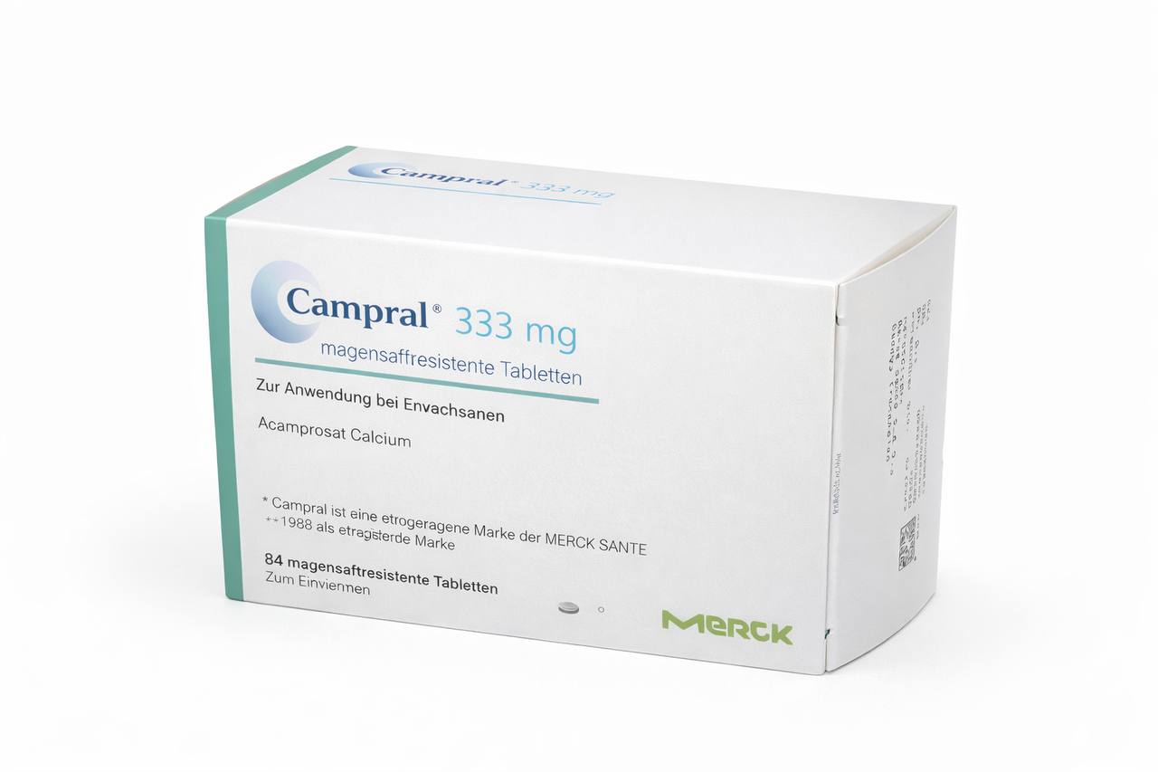 Campral 333 mg comprimidos recubiertos / Кампрал 333 мг таблетки покрытые