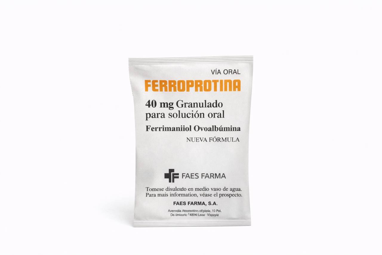 Ferroprotina 40 mg granulado para solución oral / Ферропротина 40 мг гранулы для приготовления раствора