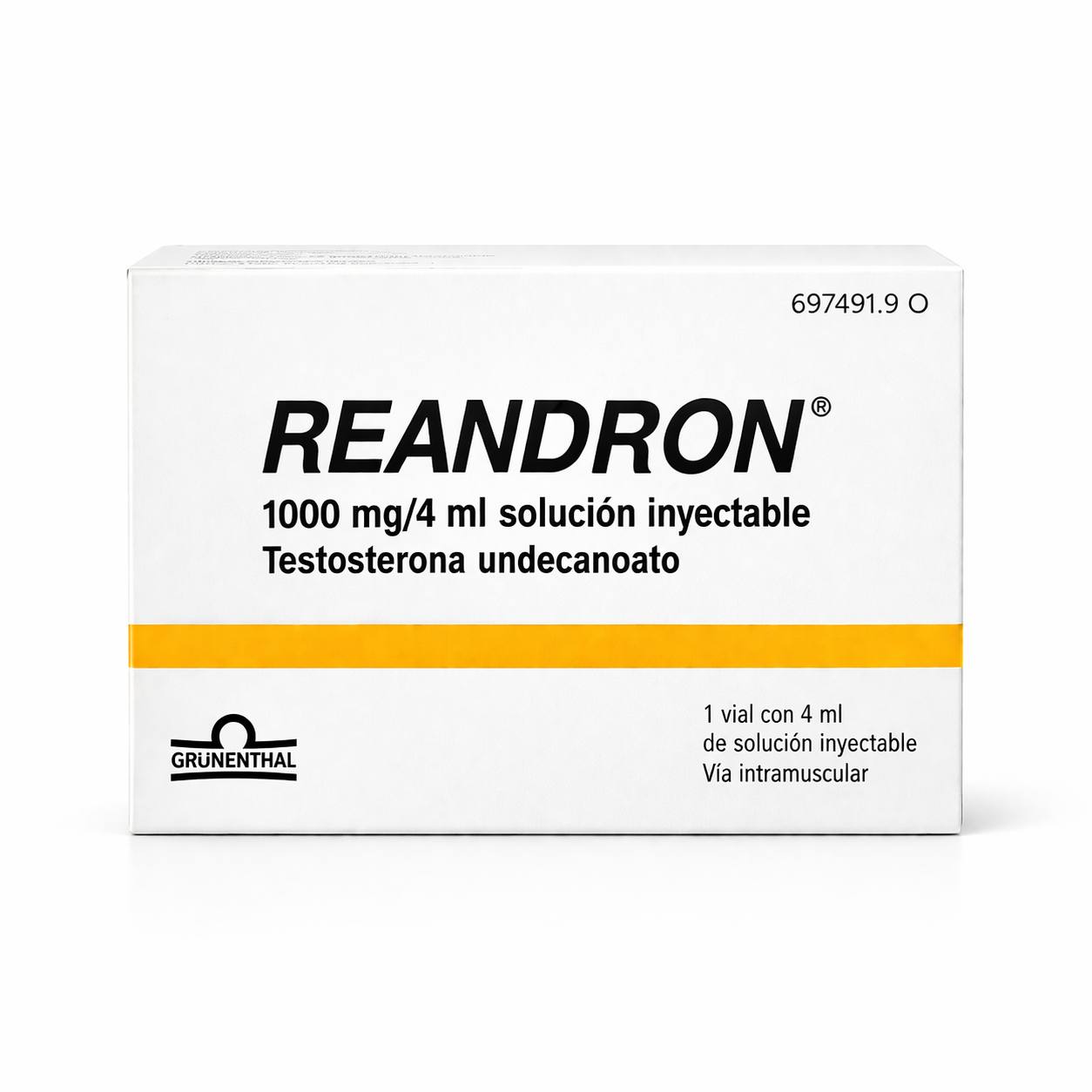 Тестостерон ундеканоат раствор для инъекций 1000 мг/4 мл (Reandron)