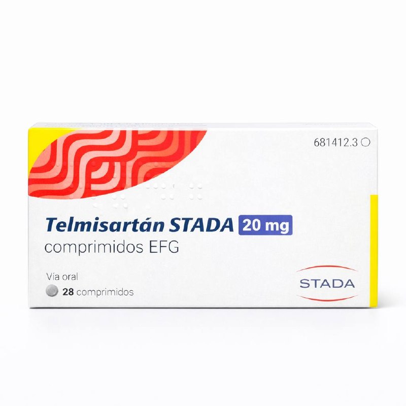 Телмисартан таблетки 20 мг (Telmisartán STADA)