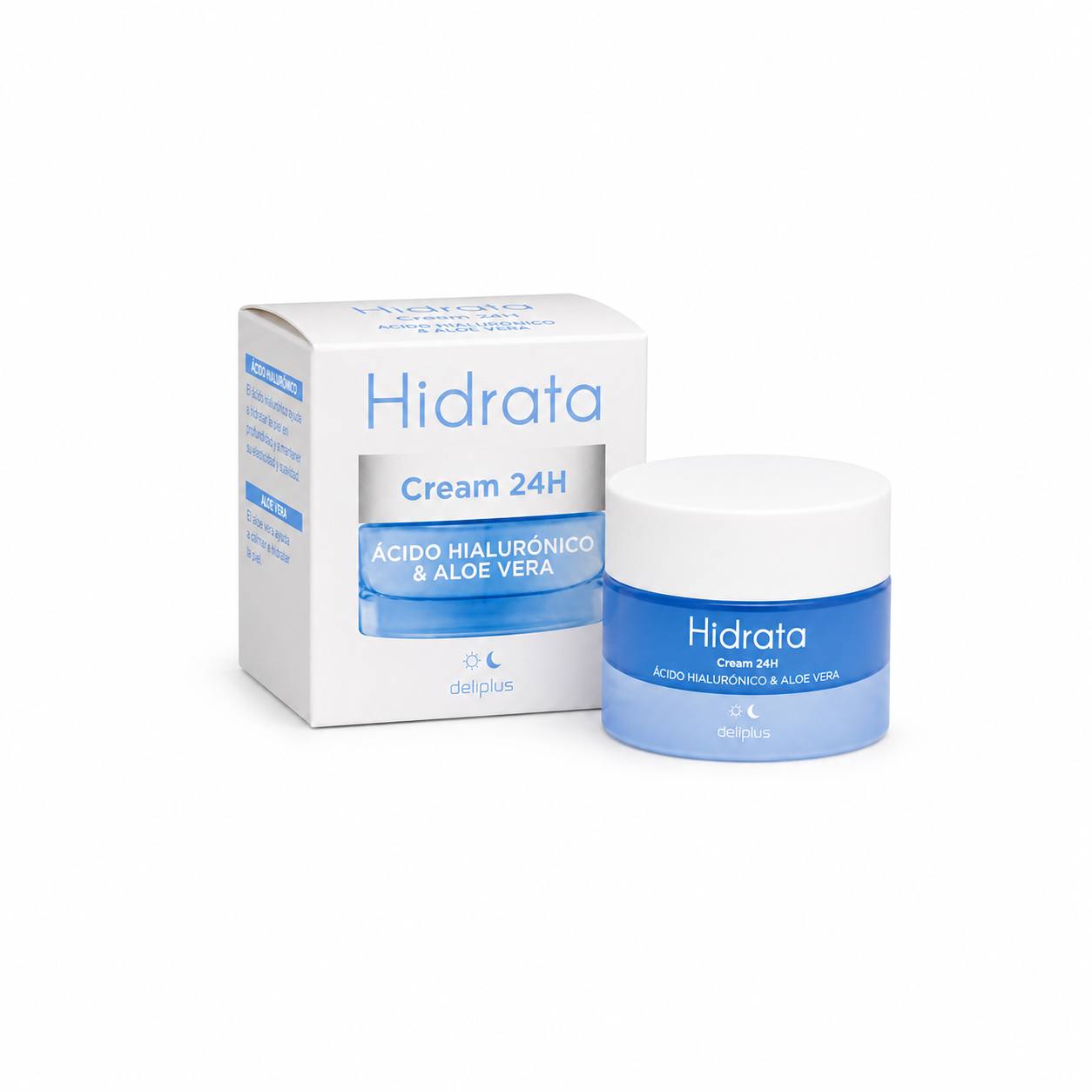Крем для лица с гиалуроновой кислотой и алоэ вера Deliplus Hidrata (50 мл). Facial Cream with Hyaluronic Acid and Aloe Vera Deliplus Hidrata (50 ml)