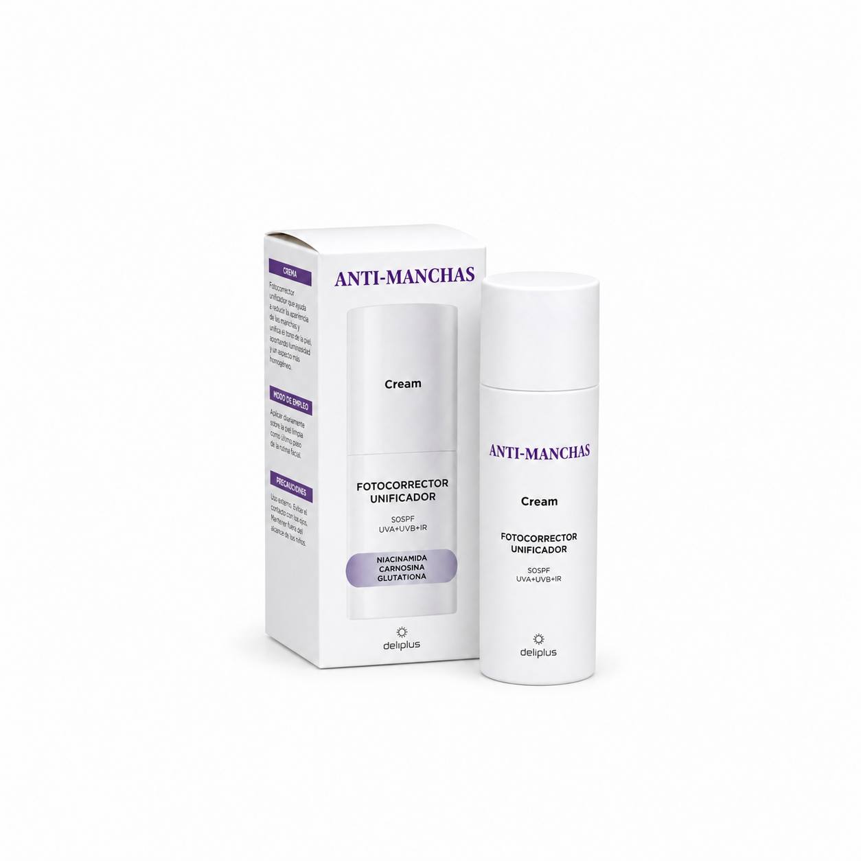 Крем для лица фотокорректор выравнивающий тон Anti-Manchas SPF 50 Deliplus (50 мл). Facial Photocorrector Tone-Unifying Anti-Dark Spots Cream SPF 50 Deliplus (50 ml)