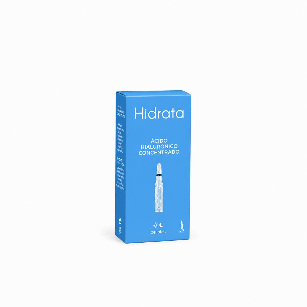 Ампулы для лица с гиалуроновой кислотой Hidrata Deliplus (7 ампул, 14 мл). Facial Ampoules with Hyaluronic Acid Hidrata Deliplus (7 ampoules, 14 ml)