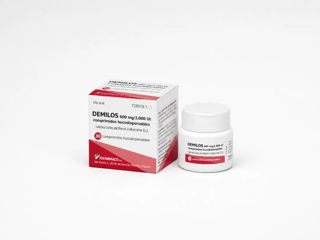 Demilos 600 mg/2000 UI comprimidos bucodispersables / Демилос 600 мг / 2000 МЕ таблетки букодиспергируемые