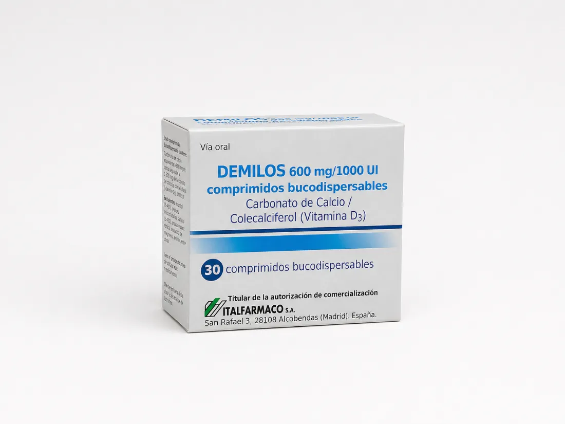 Demilos 600 mg/1000 UI comprimidos bucodispersables / Демилос 600 мг / 1000 МЕ таблетки букодиспергируемые