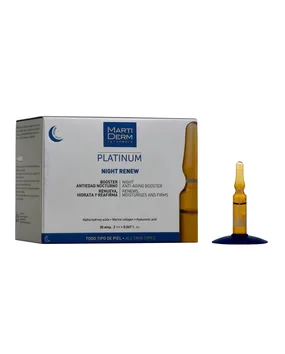 MartiDerm Platinum Night Renew — Ночные антивозрастные ампулы, 30 × 2 мл