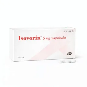 Изоворин 5 мг — левофолиновая кислота, 30 таблеток