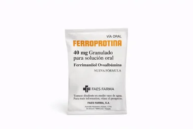 Ferroprotina 40 mg granulado para solución oral / Ферропротина 40 мг гранулы для приготовления раствора