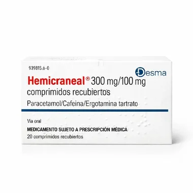 Парацетамол + Кофеин + Эрготамин таблетки (Hemicraneal)