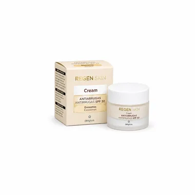 Дневной крем для лица анти-возрастной Regen Skin Deliplus с экзосомами SPF 30 (50 мл). Anti-age Day Facial Cream Regen Skin Deliplus with Exosomes SPF 30 (50 ml).