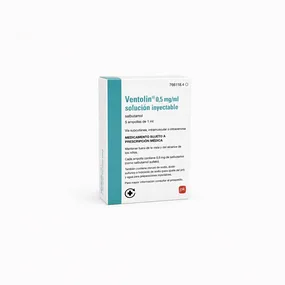Вентолин 0,5 мг/мл раствор для инъекций 5 ампул по 1 мл (Ventolin 0.5 mg/ml)