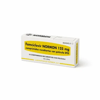 Фамцикловир Normon 125 мг таблетки, покрытые плёночной оболочкой, 10 таблеток
