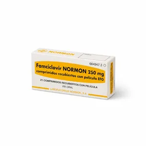 Фамцикловир Normon 250 мг таблетки, покрытые плёночной оболочкой, 21 таблетка